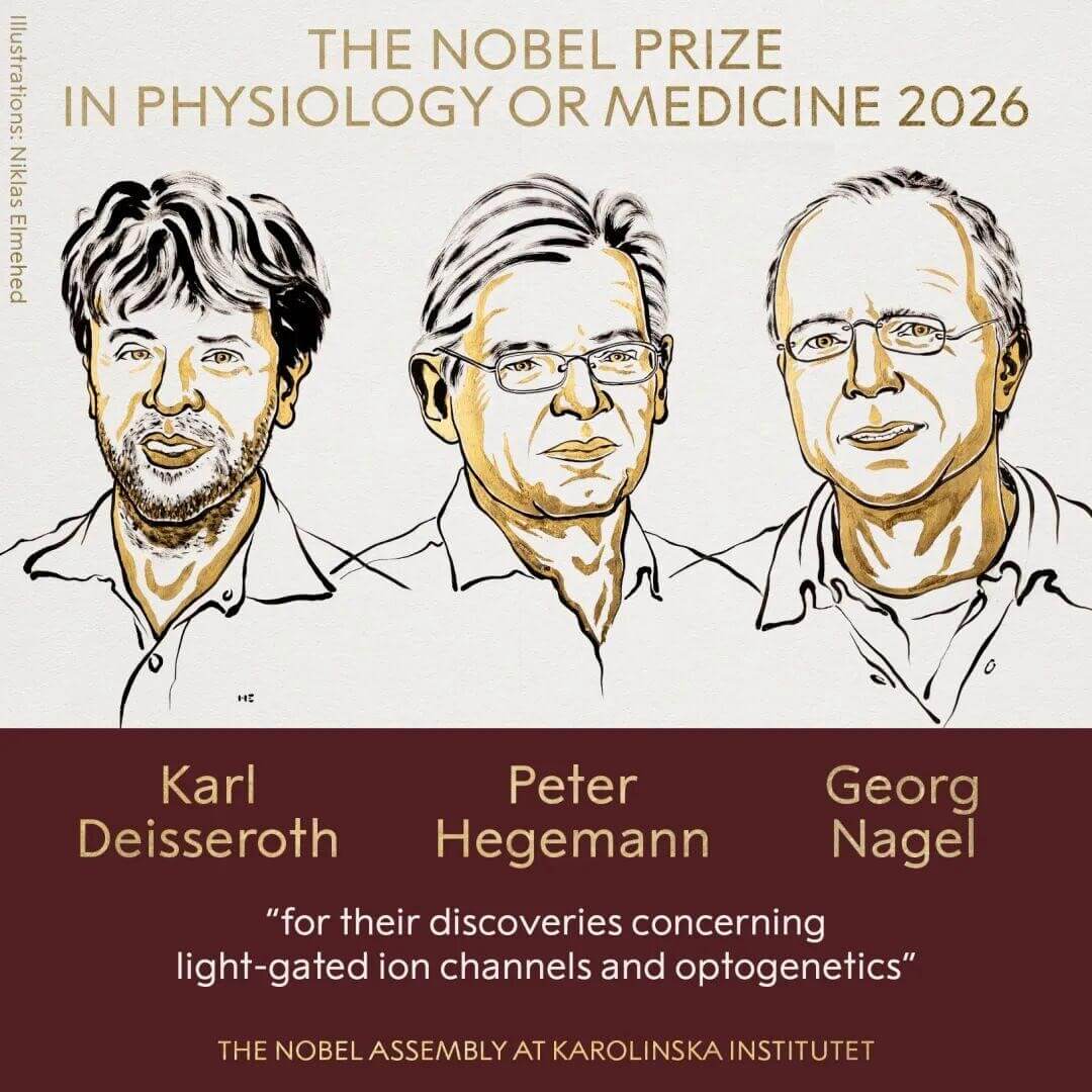 2026 Nobel Prize in Physiology or Medicine for discoveries in optogenetics.