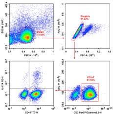 IL-17A production in human PBMCs by flow cytometry.